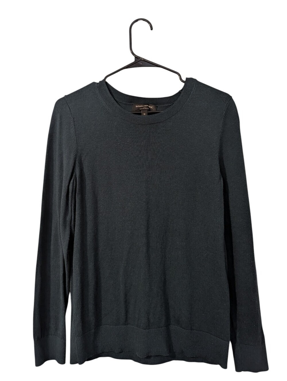 Banana Republic Black Long Sleeve Crewneck Sweater